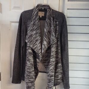 LUCKY BRAND Gray Open Front Cardigan